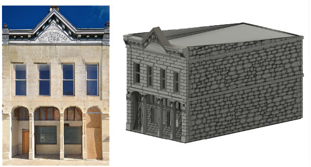 N Scale - Rettiger Building, Strong City Kansas